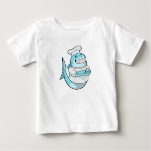 Shark as Chef with Cooking apron Baby T-Shirt