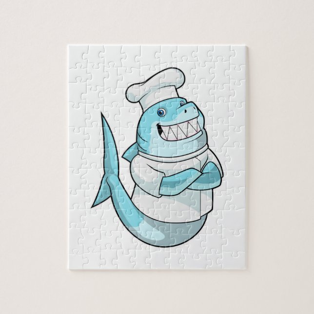 Shark as Chef with Cooking apron Jigsaw Puzzle (Vertical)