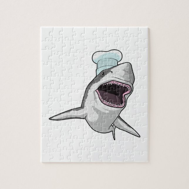 Shark as Cook with Chef hat Jigsaw Puzzle (Vertical)