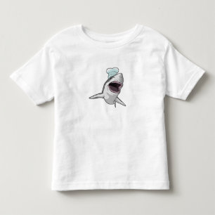 Shark as Cook with Chef hat Toddler T-Shirt