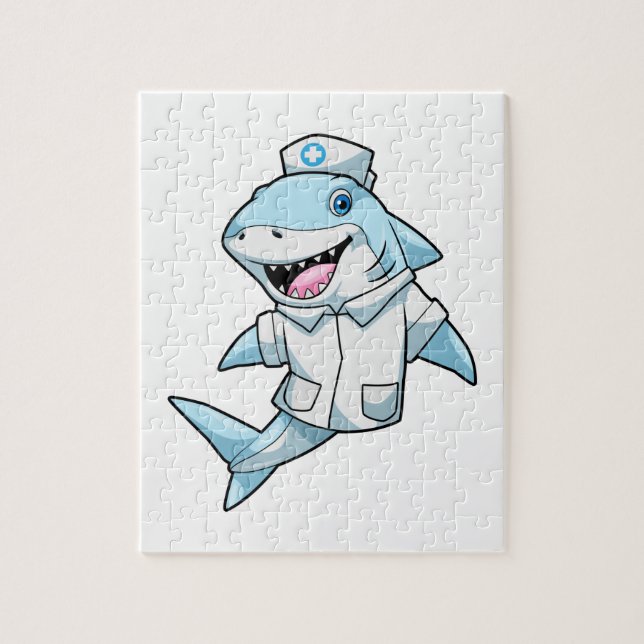 Shark as Nurse with Coat Jigsaw Puzzle (Vertical)