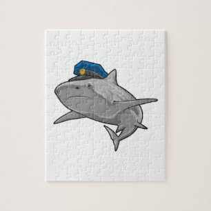 Shark as Police officer Police Jigsaw Puzzle