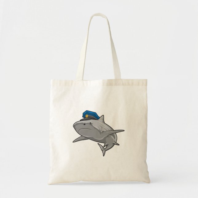 Shark as Police officer Police Tote Bag (Front)