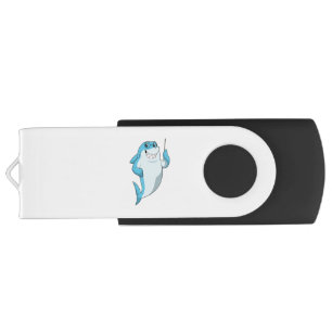 Shark as Teacher with Pointer USB Flash Drive