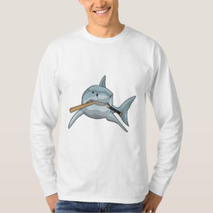 Shark at Baseball with Baseball bat T-Shirt