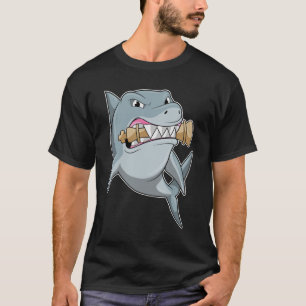 Shark at Chess with Chess piece King T-Shirt