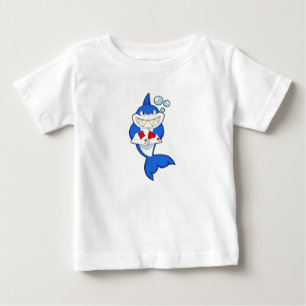 Shark at Poker with Poker cards Baby T-Shirt