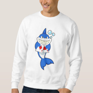 Shark at Poker with Poker cards Sweatshirt
