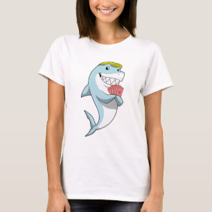 Shark at Poker with Poker cards T-Shirt