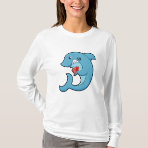 Shark at Poker with Poker cards T-Shirt