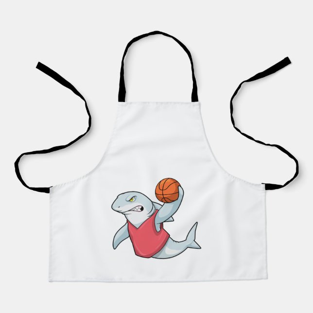 Shark at Sports with Basketball Apron (Front)