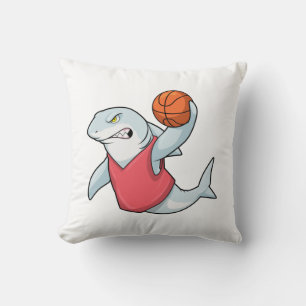 Shark at Sports with Basketball Cushion