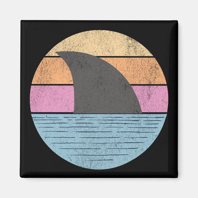 Shark at sunset magnet (Front)