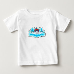 Shark at Swimming with Swimming goggles Baby T-Shirt