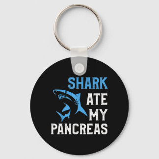 Shark Ate Pancreas Funny T1d Diabetic Type 1 Key Ring
