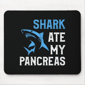 Shark Ate Pancreas Funny T1d Diabetic Type 1 Mouse Mat