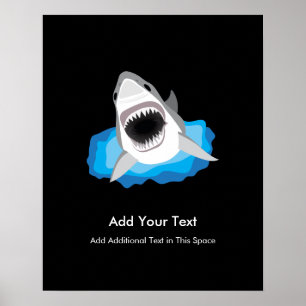 Shark Attack - Add Your Own Funny Caption Poster