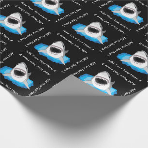 Shark Attack! Add Your Own Funny Caption Wrapping Paper