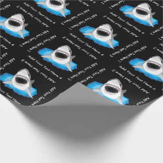 Shark Attack! Add Your Own Funny Caption Wrapping Paper