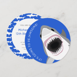 Shark Attack: Birthday Party on Beach or Boat Invitation
