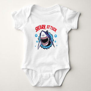 Shark attack bodysuite Shark bite baby shirt