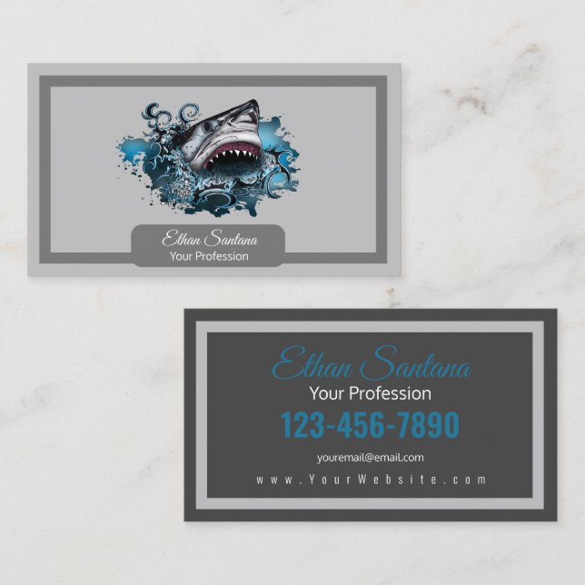 Shark Attack Business Card (Front/Back)