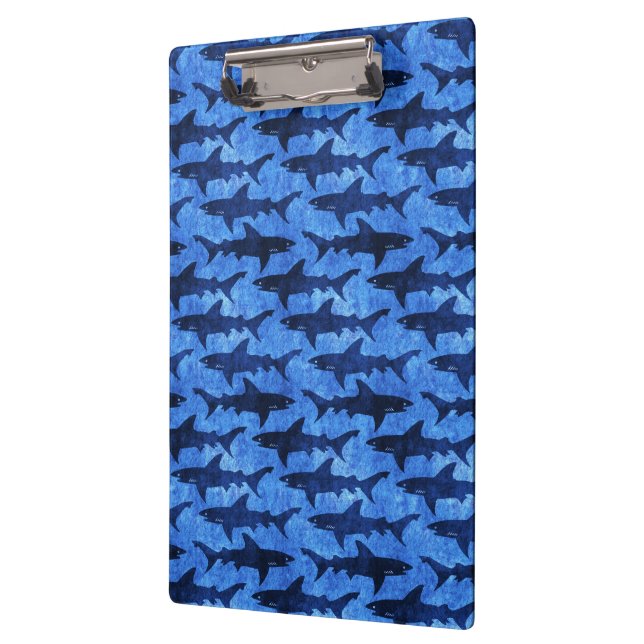 Shark Attack Clip Board for Beach House Notes (Left)