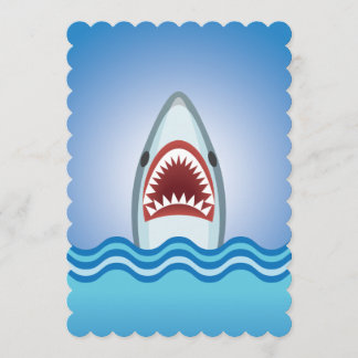 Shark Attack Funny Boat Party Invitations