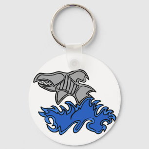 Shark attack key chain