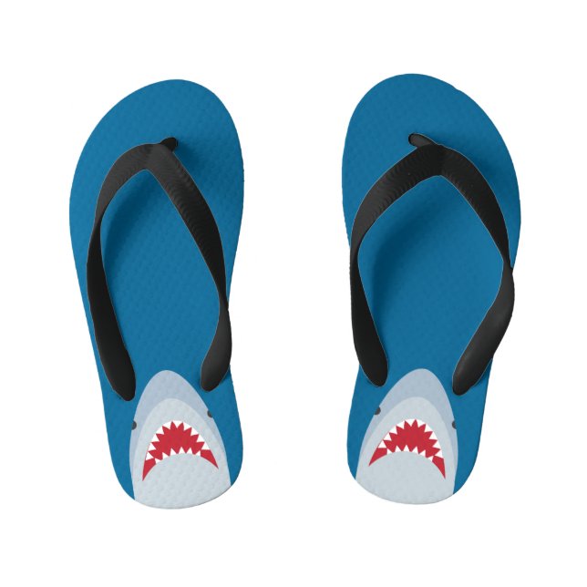 Shark Attack Kids Flip Flops (Footbed)