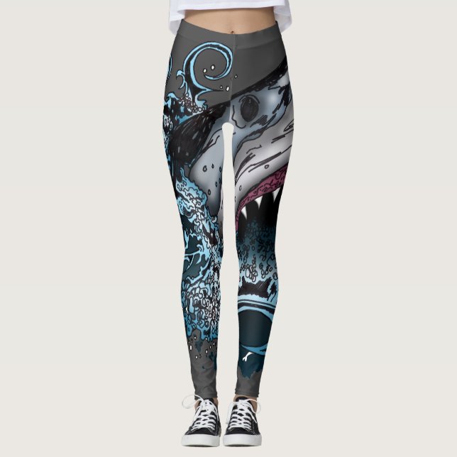 Shark Attack Leggings (Front)