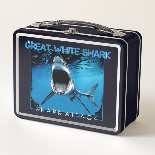 Shark Attack Metal Lunch Box (Front)
