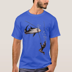Shark Attack on a Vintage Helmet Diving Diver URM T-Shirt