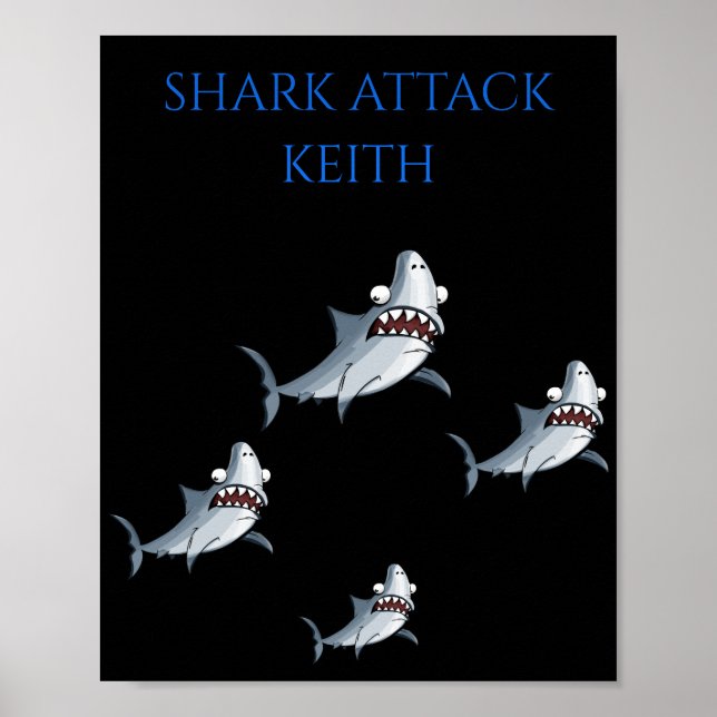 "SHARK ATTACK" PERSONALIZED POSTER (Front)