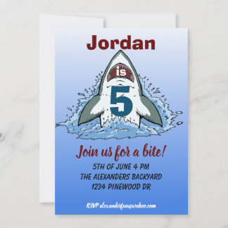 Shark Attack | Shark Invitation Boys Birthday