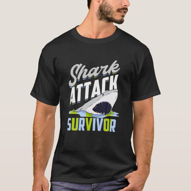 Shark Attack Survivor T Shirt (Front)