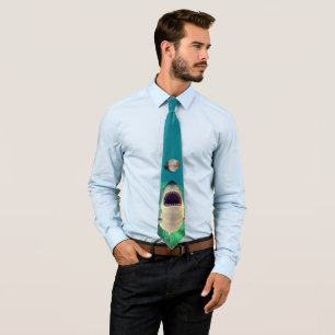Shark attack tie