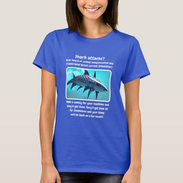 Shark Attacks (dark) T-Shirt (Front)