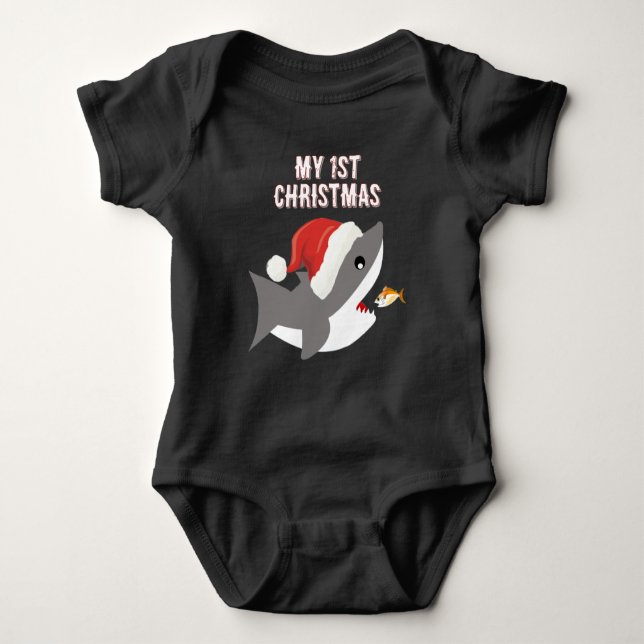 Shark Baby Bodysuit (Front)