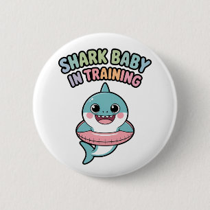 Shark Baby in Training Kids 6 Cm Round Badge