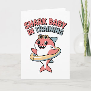 Shark Baby in Training Kids Card