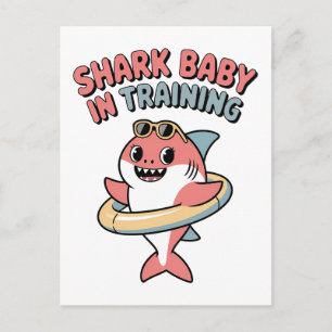 Shark Baby in Training Kids Postcard
