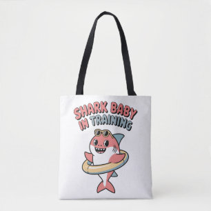 Shark Baby in Training Kids Tote Bag