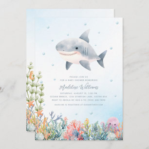 Shark Baby Shower Invitation