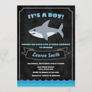 Shark Baby Shower Invitation Baby Shark