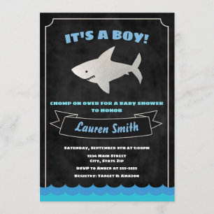 Shark Baby Shower Invitation Baby Shark