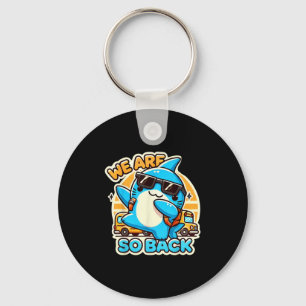 Shark Back To School Funny Cartoon Shirt Boys Girl Key Ring