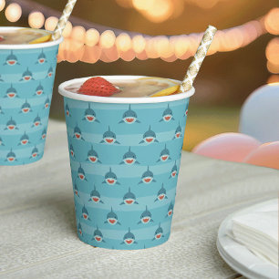 Shark Bait Pattern Paper Cups