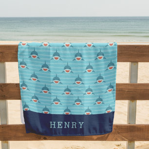 Shark Bait Personalised Beach Towel