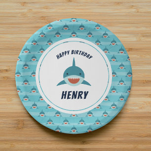Shark Bait   Personalised Birthday Party Paper Plate